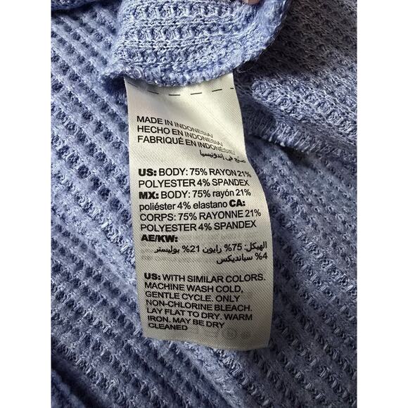 Chicos Cardigan Sweater Medium Pockets Waffle Knit Textured Wrap Normcore Office - Picture 8 of 11